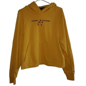 Tommy Hilfiger Yellow Cropped Hoodie